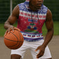 Afro Haiti Christmas Sleeveless Hoodie Coat Of Arms Jwaye Nwel - African Pride
