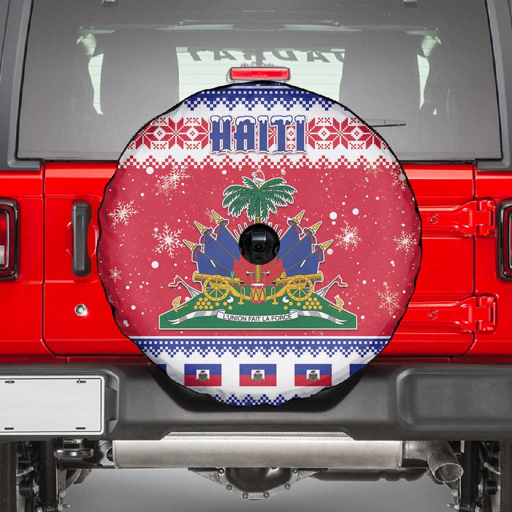 Afro Haiti Christmas Spare Tire Cover Coat Of Arms Jwaye Nwel - African Pride