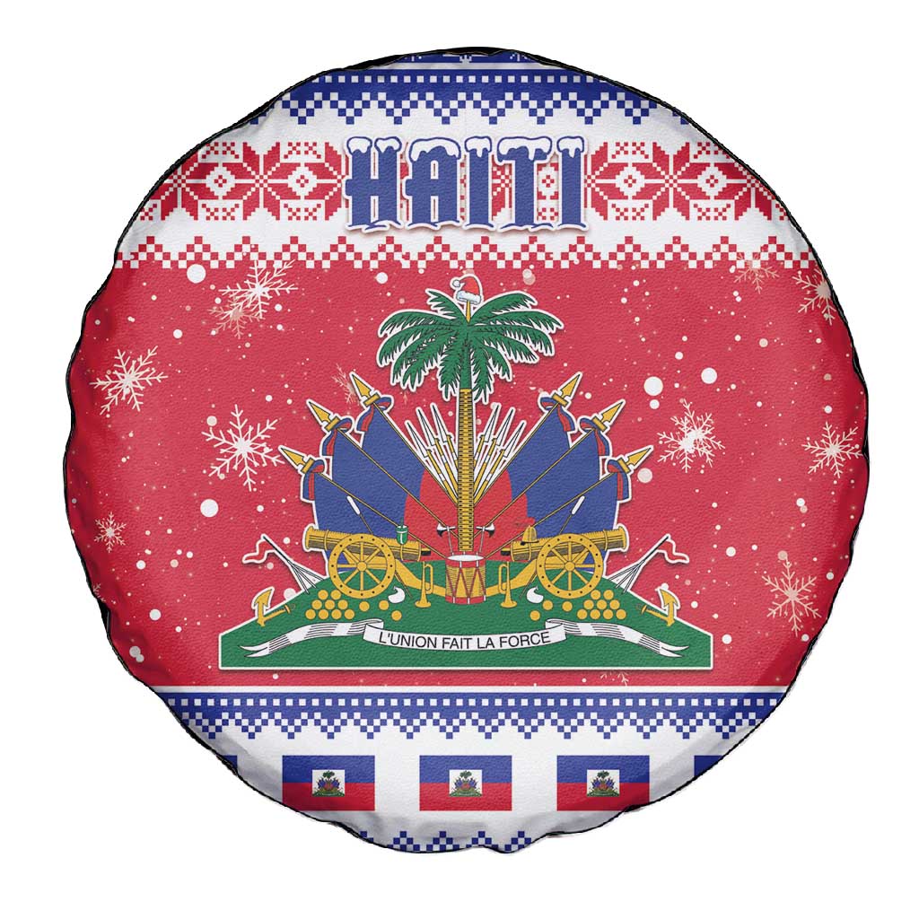 Afro Haiti Christmas Spare Tire Cover Coat Of Arms Jwaye Nwel - African Pride