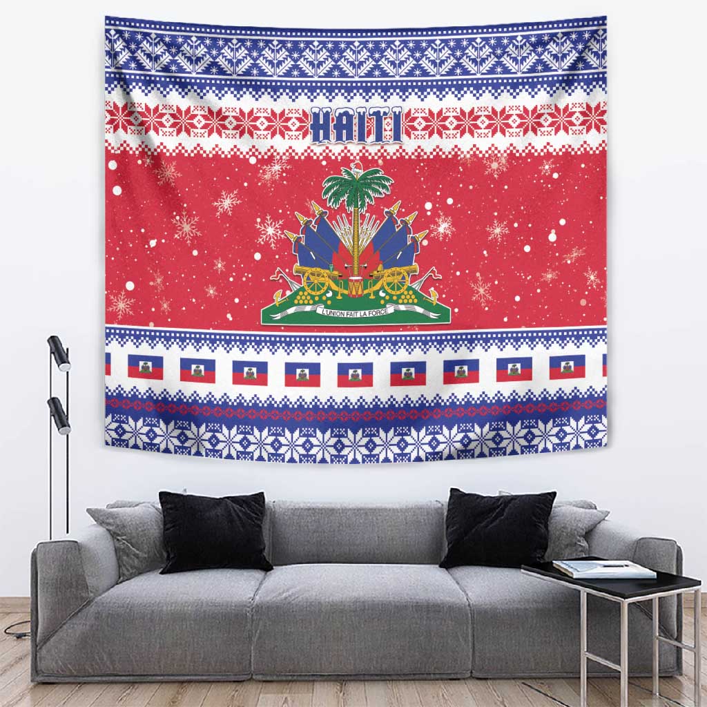 Afro Haiti Christmas Tapestry Coat Of Arms Jwaye Nwel - African Pride