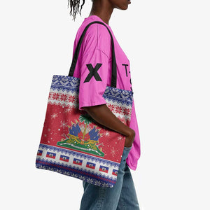 Afro Haiti Christmas Tote Bag Coat Of Arms Jwaye Nwel