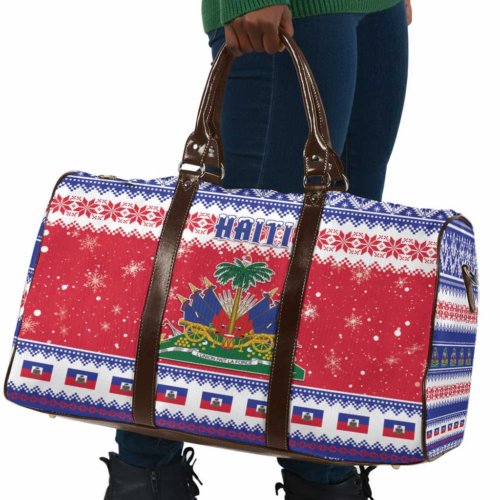 Afro Haiti Christmas Travel Bag Coat Of Arms Jwaye Nwel