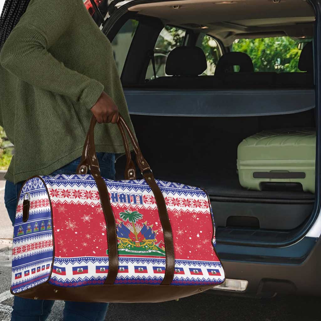 Afro Haiti Christmas Travel Bag Coat Of Arms Jwaye Nwel