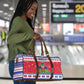 Afro Haiti Christmas Travel Bag Coat Of Arms Jwaye Nwel