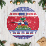 Afro Haiti Christmas Tree Skirt Coat Of Arms Jwaye Nwel - African Pride