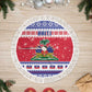 Afro Haiti Christmas Tree Skirt Coat Of Arms Jwaye Nwel - African Pride