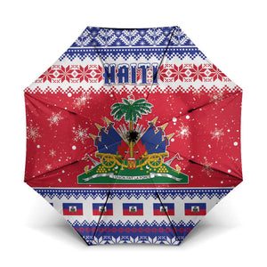 Afro Haiti Christmas Umbrella Coat Of Arms Jwaye Nwel