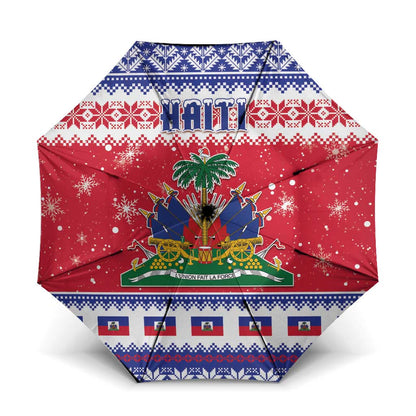 Afro Haiti Christmas Umbrella Coat Of Arms Jwaye Nwel