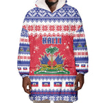 Afro Haiti Christmas Wearable Blanket Hoodie Coat Of Arms Jwaye Nwel - African Pride