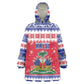 Afro Haiti Christmas Wearable Blanket Hoodie Coat Of Arms Jwaye Nwel - African Pride