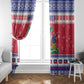 Afro Haiti Christmas Window Curtain Coat Of Arms Jwaye Nwel - African Pride