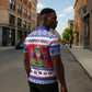 Afro Haiti Christmas Zipper Polo Shirt Coat Of Arms Jwaye Nwel