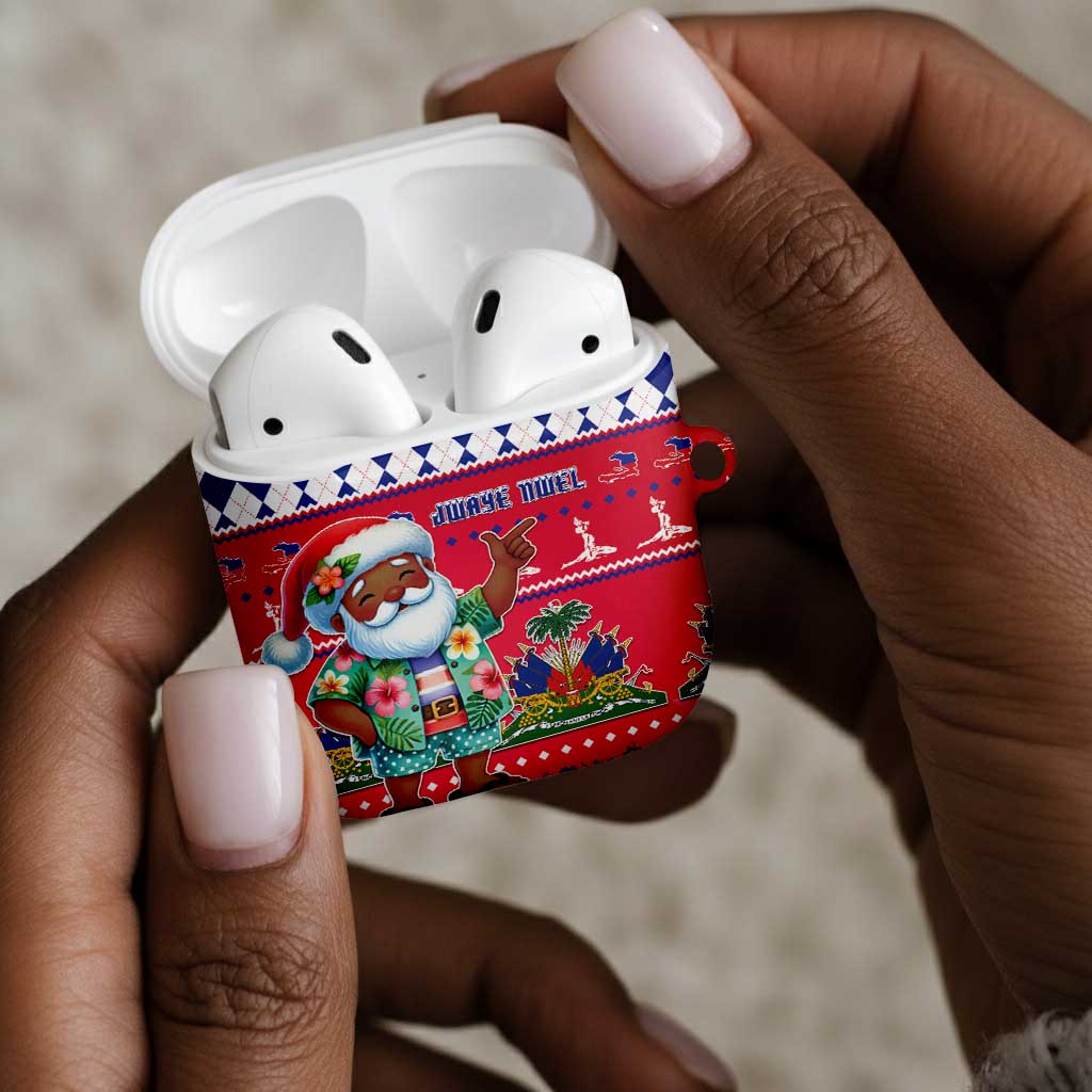 Afro Haiti Christmas AirPods Case Haitian Santa Jwaye Nwel