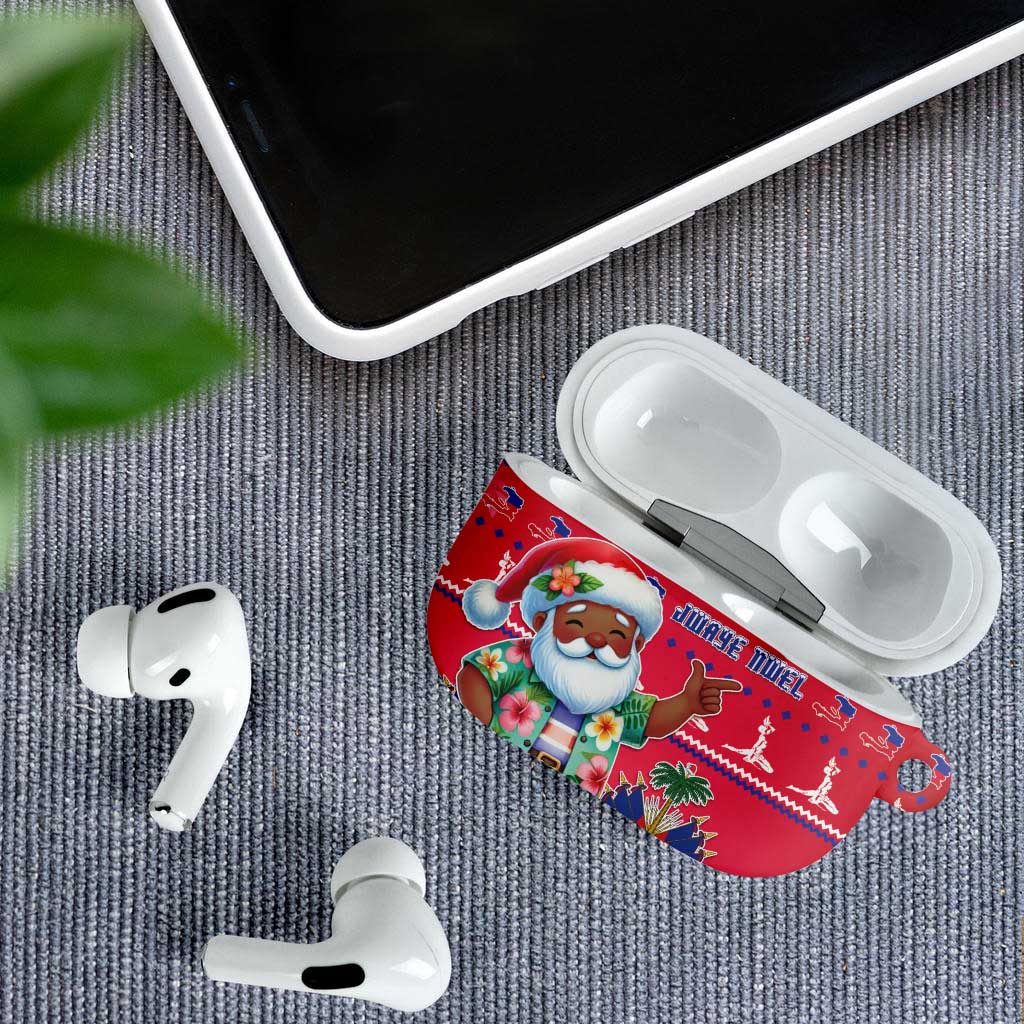 Afro Haiti Christmas AirPods Case Haitian Santa Jwaye Nwel