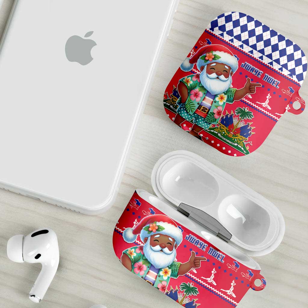 Afro Haiti Christmas AirPods Case Haitian Santa Jwaye Nwel