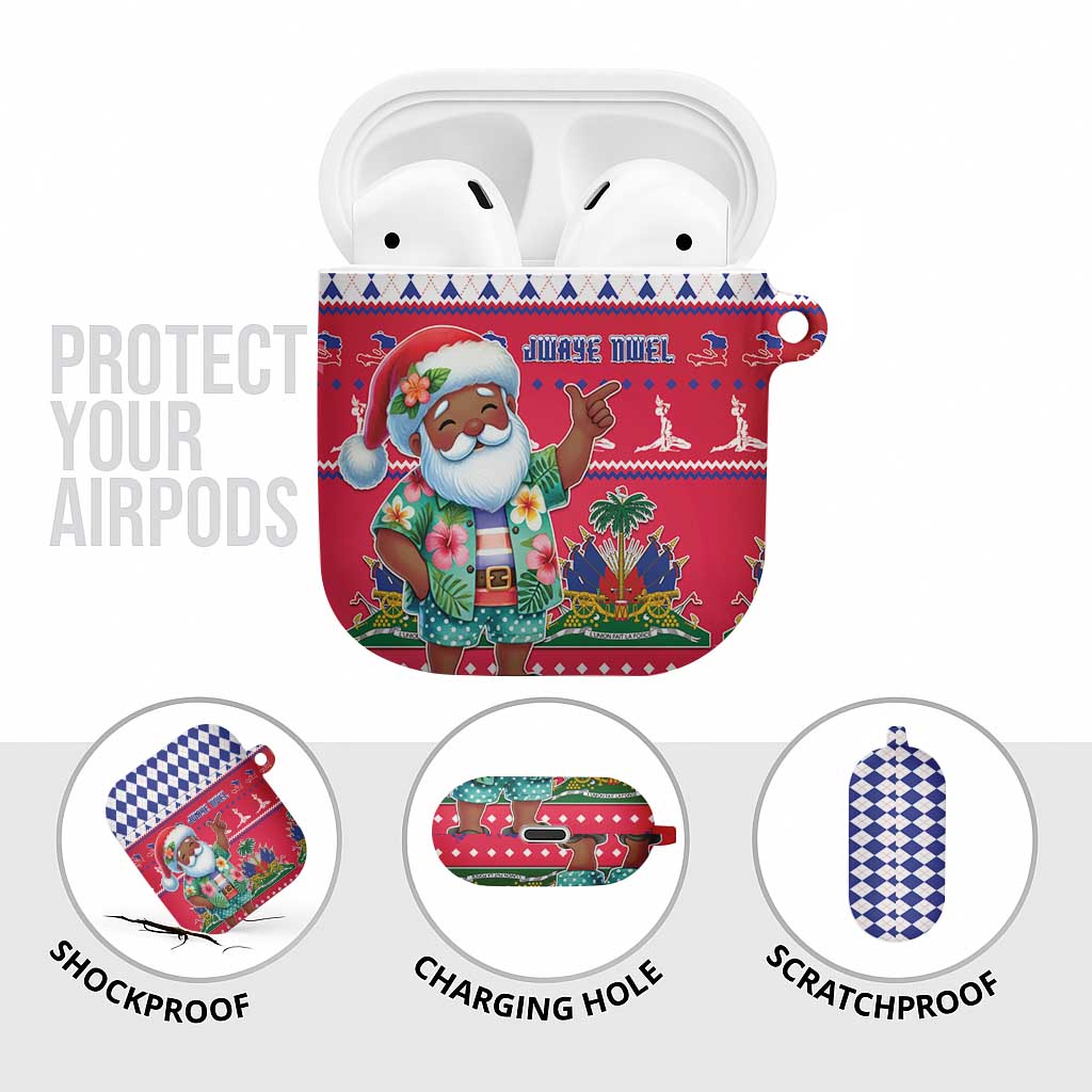 Afro Haiti Christmas AirPods Case Haitian Santa Jwaye Nwel