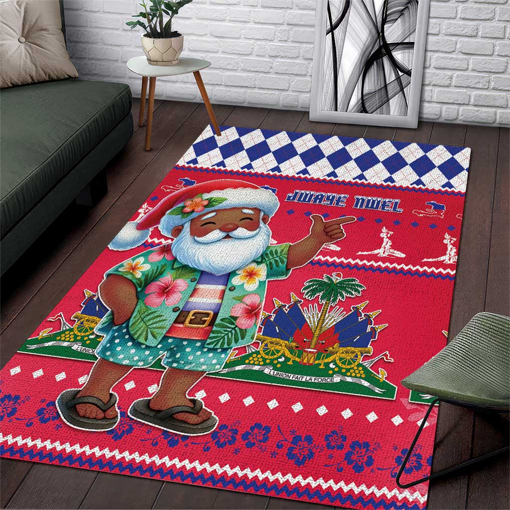 Hatian Rug Afro Haiti Christmas Area Rug Haitian Santa Jwaye Nwel by African Pride