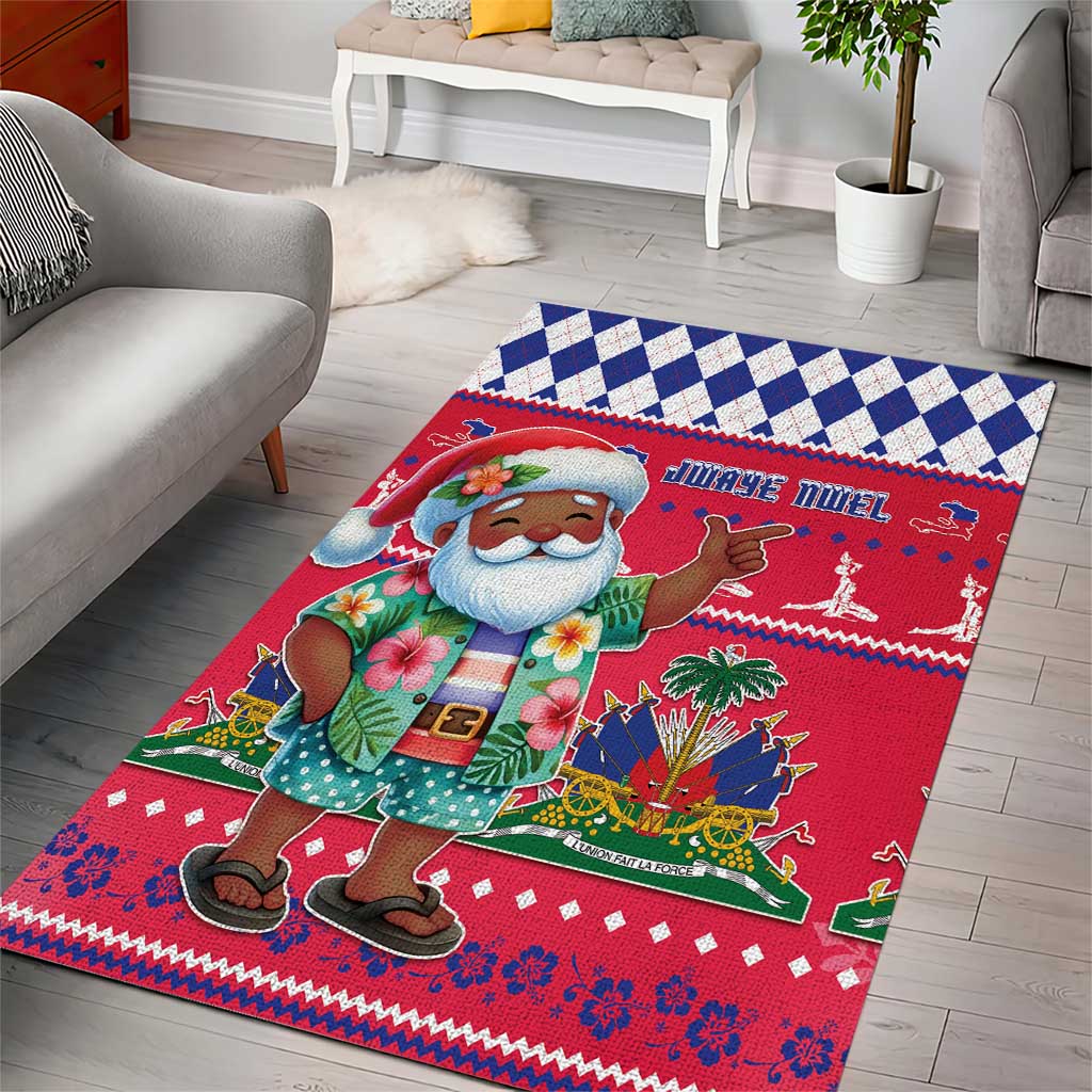 Afro Haiti Christmas Area Rug Haitian Santa Jwaye Nwel - African Pride