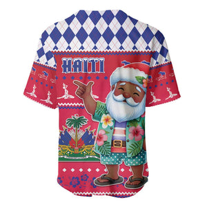 Afro Haiti Christmas Baseball Jersey Haitian Santa Jwaye Nwel - African Pride