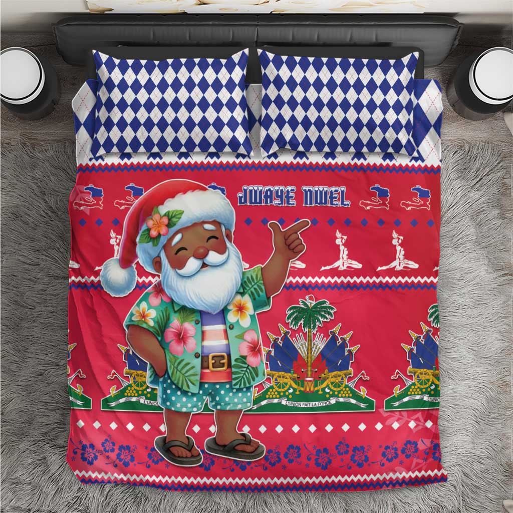 Afro Haiti Christmas Bedding Set Haitian Santa Jwaye Nwel - African Pride