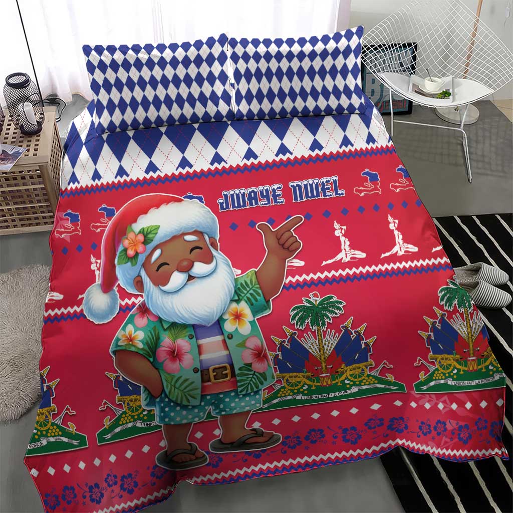Afro Haiti Christmas Bedding Set Haitian Santa Jwaye Nwel - African Pride