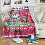 Afro Haiti Christmas Blanket Haitian Santa Jwaye Nwel - African Pride