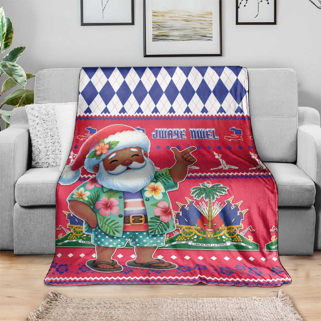Afro Haiti Christmas Blanket Haitian Santa Jwaye Nwel - African Pride