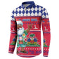 Afro Haiti Christmas Button Sweatshirt Haitian Santa Jwaye Nwel