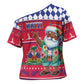 Afro Haiti Christmas Cross Shoulder Shirt Haitian Santa Jwaye Nwel