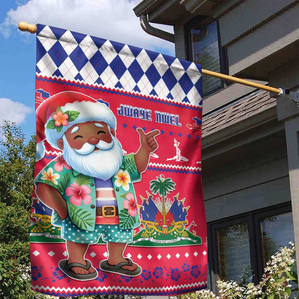 Afro Haiti Christmas Garden Flag Haitian Santa Jwaye Nwel - African Pride