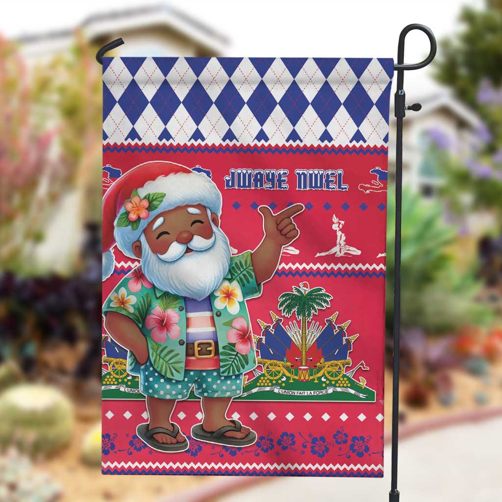 Afro Haiti Christmas Garden Flag Haitian Santa Jwaye Nwel - African Pride