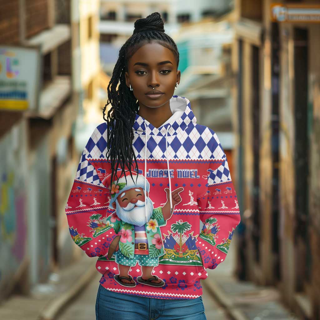Afro Haiti Christmas Hoodie Haitian Santa Jwaye Nwel - African Pride