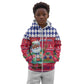 Afro Haiti Christmas Kid Hoodie Haitian Santa Jwaye Nwel - African Pride