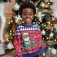 Afro Haiti Christmas Kid Ugly Christmas Sweater Haitian Santa Jwaye Nwel - African Pride