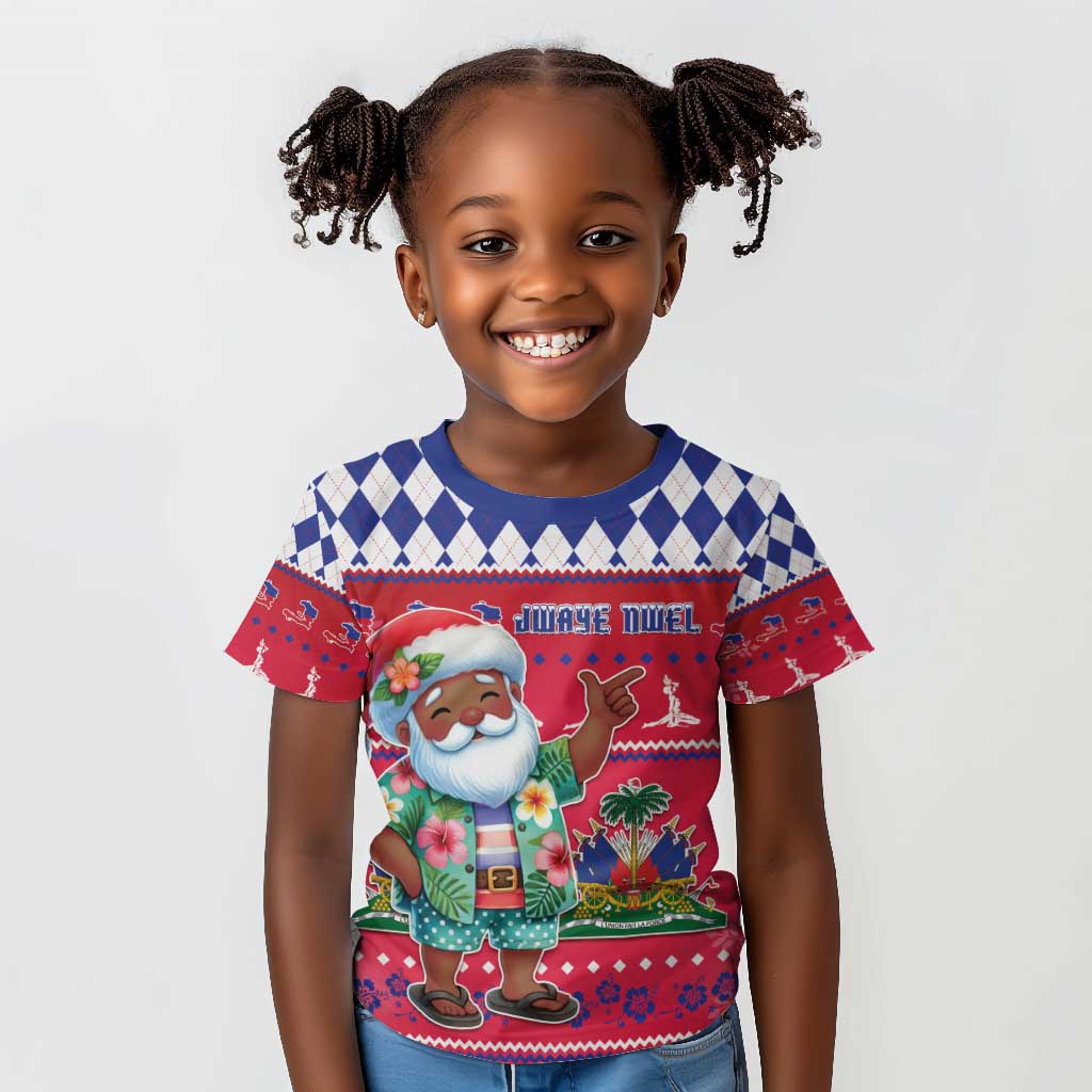 Afro Haiti Christmas Kid T shirt Haitian Santa Jwaye Nwel - African Pride