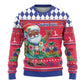 Afro Haiti Christmas Ugly Christmas Sweater Haitian Santa Jwaye Nwel - African Pride