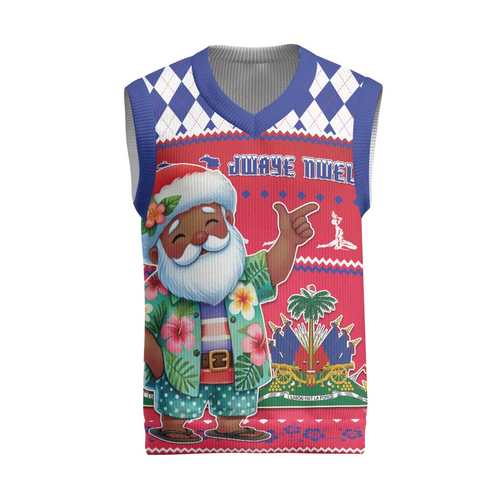 Afro Haiti Christmas Knitted V-Neck Vest Haitian Santa Jwaye Nwel - African Pride