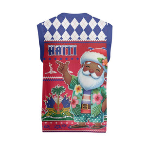 Afro Haiti Christmas Knitted V-Neck Vest Haitian Santa Jwaye Nwel - African Pride