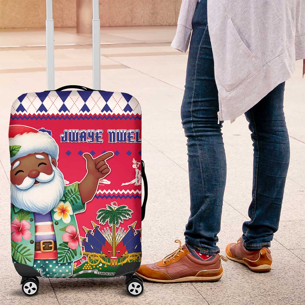 Afro Haiti Christmas Luggage Cover Haitian Santa Jwaye Nwel - African Pride