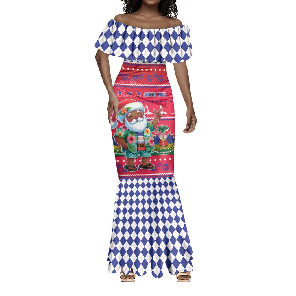 Afro Haiti Christmas Mermaid Dress Haitian Santa Jwaye Nwel - African Pride