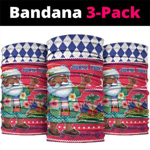 Afro Haiti Christmas Neck Gaiter Haitian Santa Jwaye Nwel - African Pride