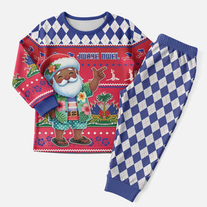 Afro Haiti Christmas Pajama Set Haitian Santa Jwaye Nwel - African Pride