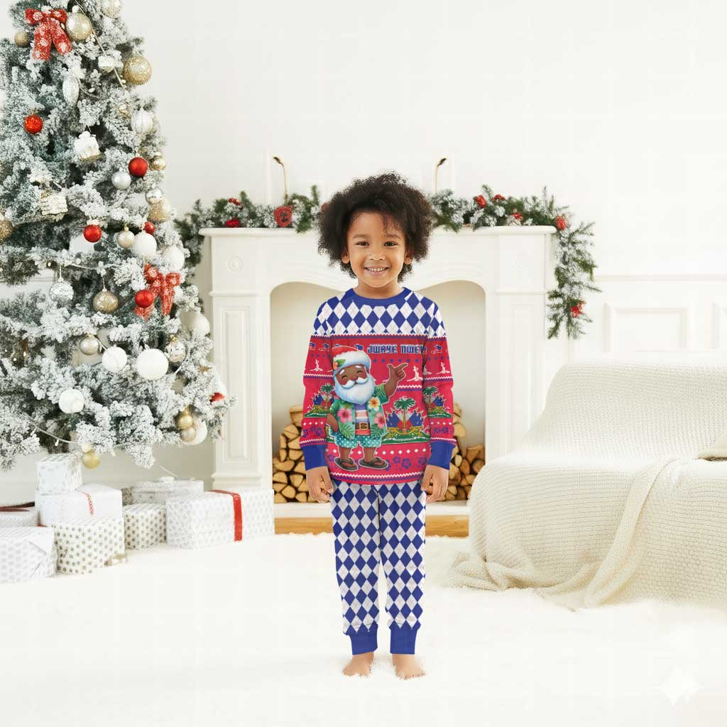 Afro Haiti Christmas Pajama Set Haitian Santa Jwaye Nwel - African Pride