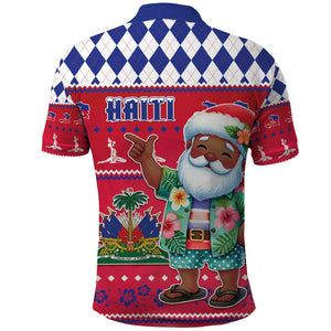 Afro Haiti Christmas Polo Shirt Haitian Santa Jwaye Nwel - African Pride