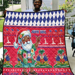 Afro Haiti Christmas Quilt Haitian Santa Jwaye Nwel - African Pride