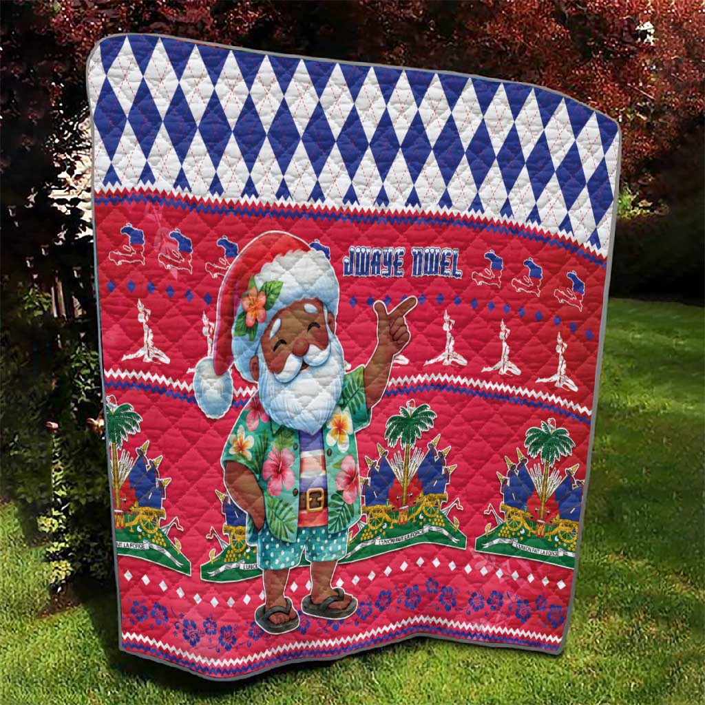 Afro Haiti Christmas Quilt Haitian Santa Jwaye Nwel - African Pride