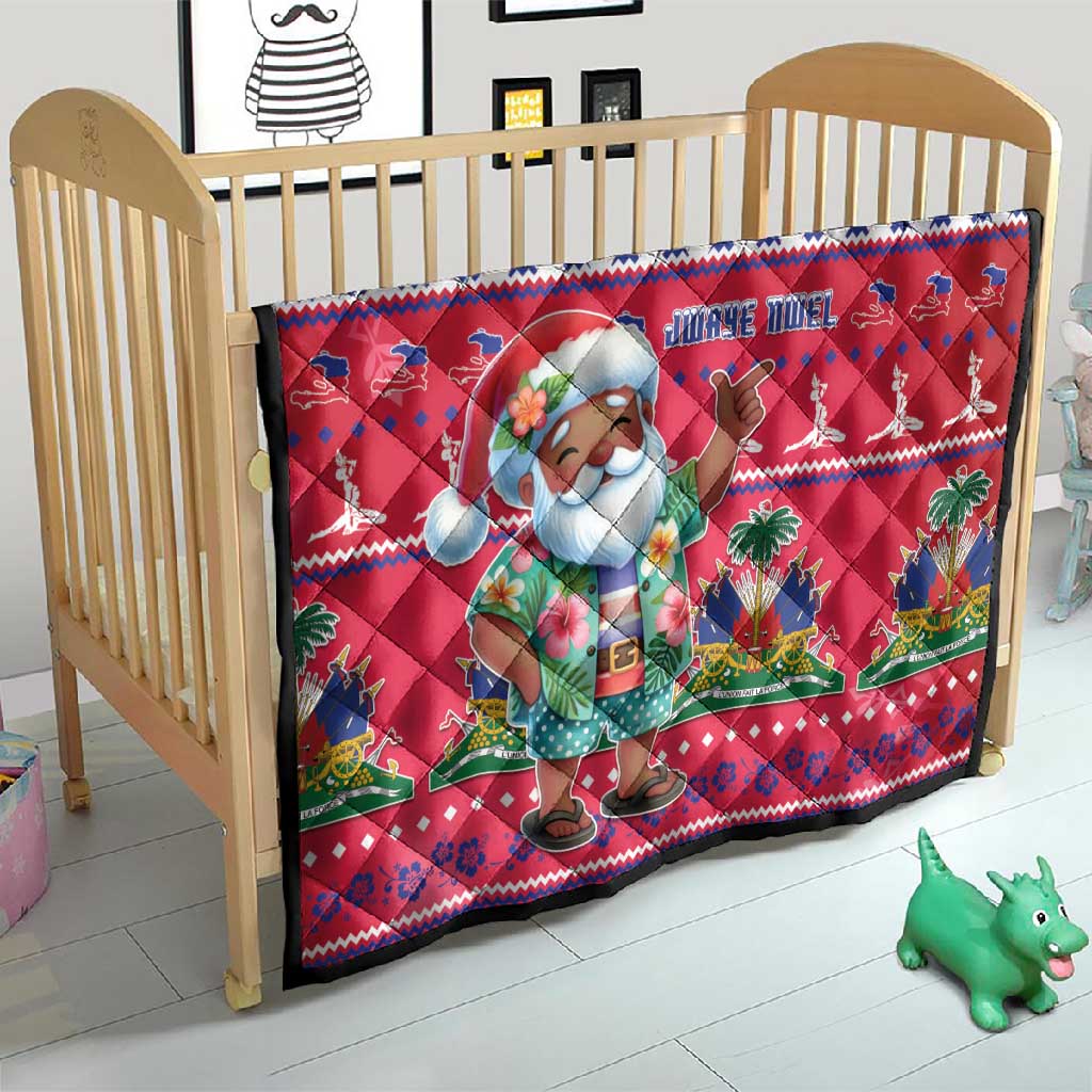 Afro Haiti Christmas Quilt Haitian Santa Jwaye Nwel - African Pride