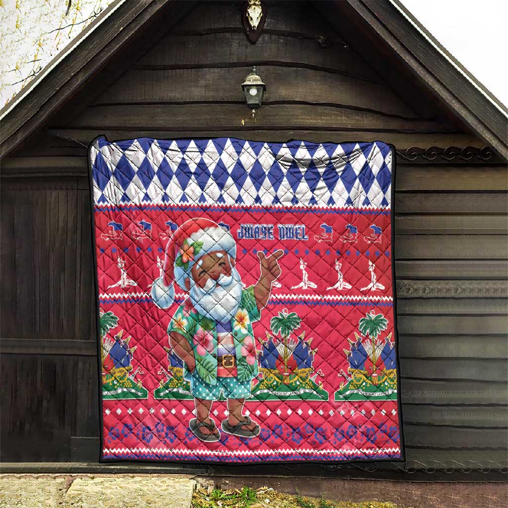 Afro Haiti Christmas Quilt Haitian Santa Jwaye Nwel - African Pride
