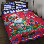 Afro Haiti Christmas Quilt Bed Set Haitian Santa Jwaye Nwel - African Pride