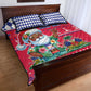 Afro Haiti Christmas Quilt Bed Set Haitian Santa Jwaye Nwel - African Pride